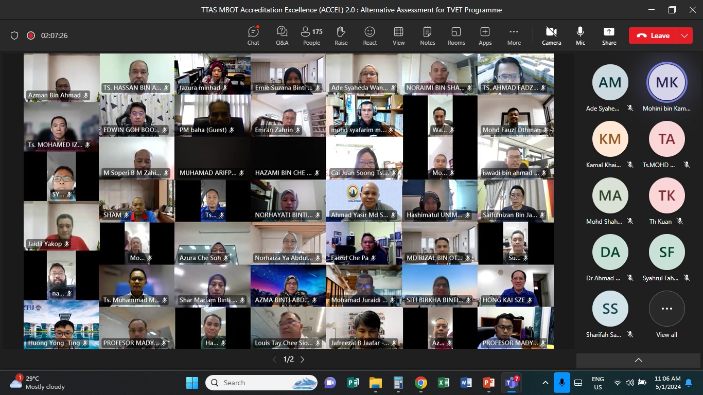 ACCREDITATION EXCELLENCE (ACCEL) 2.0: ALTERNATIVE ASSESSMENT FOR TVET PROGRAMMES - INSIGHTS FROM THE MALAYSIA BOARD OF TECHNOLOGISTS